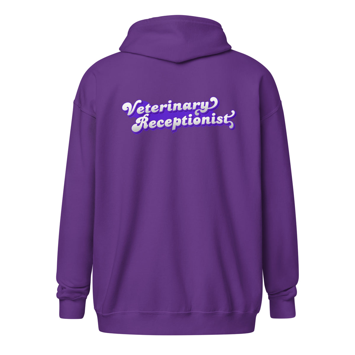Veterinary Receptionist Unisex Zip Hoodie-I love Veterinary