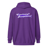 Veterinary Receptionist Unisex Zip Hoodie-I love Veterinary