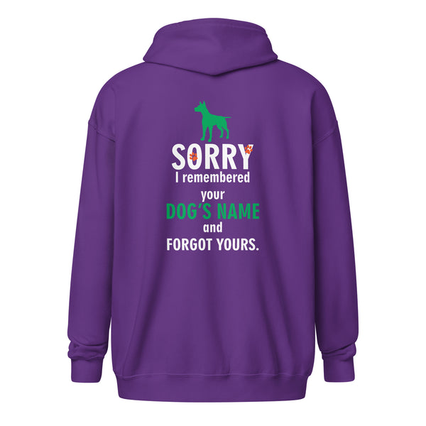 I remembered your dogs name Unisex Zip Hoodie
