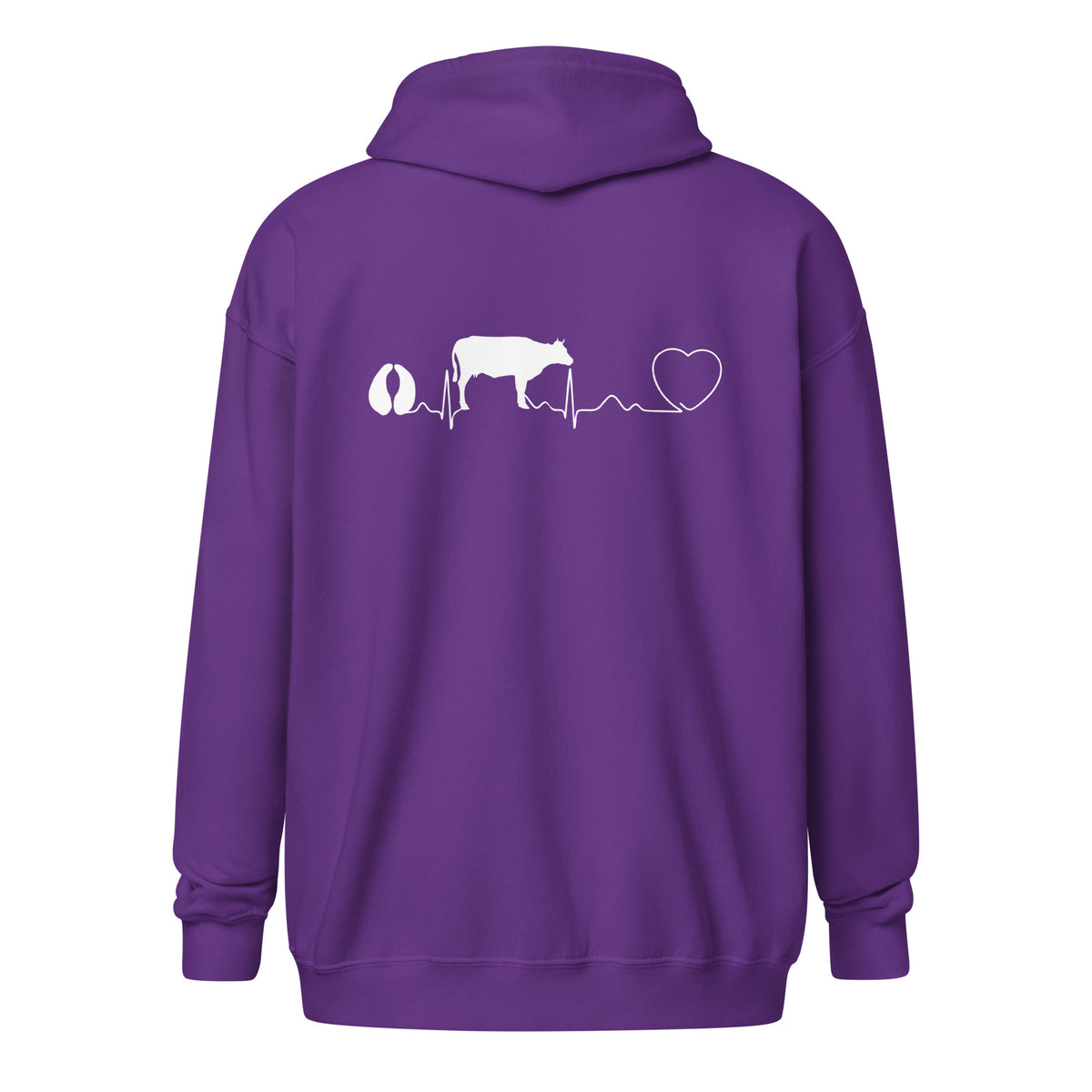 Cow pulse Unisex Zip Hoodie