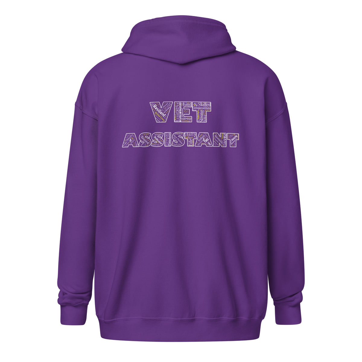 Vet Assistant Typography Unisex Zip Hoodie