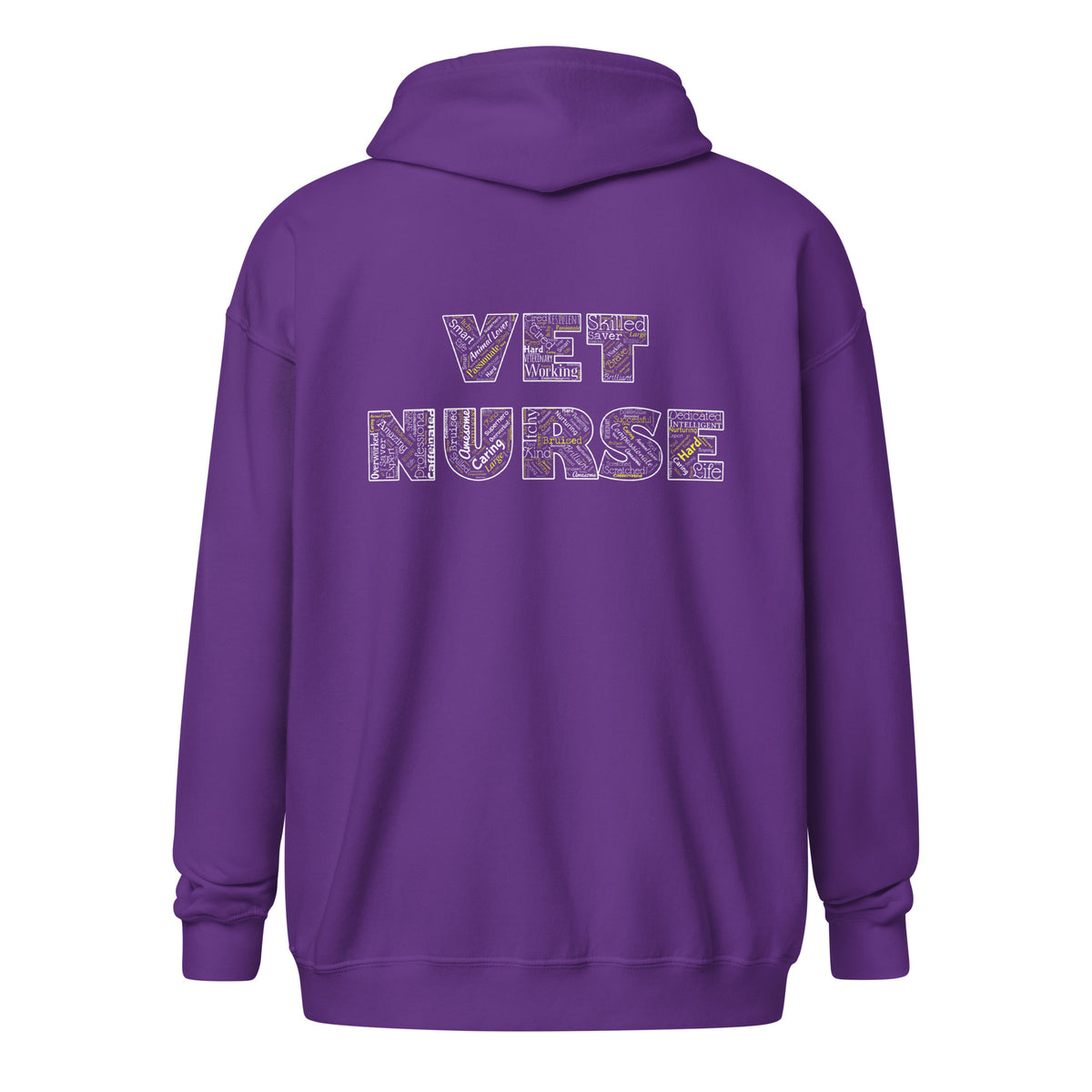 Vet Nurse Typography Unisex Zip Hoodie
