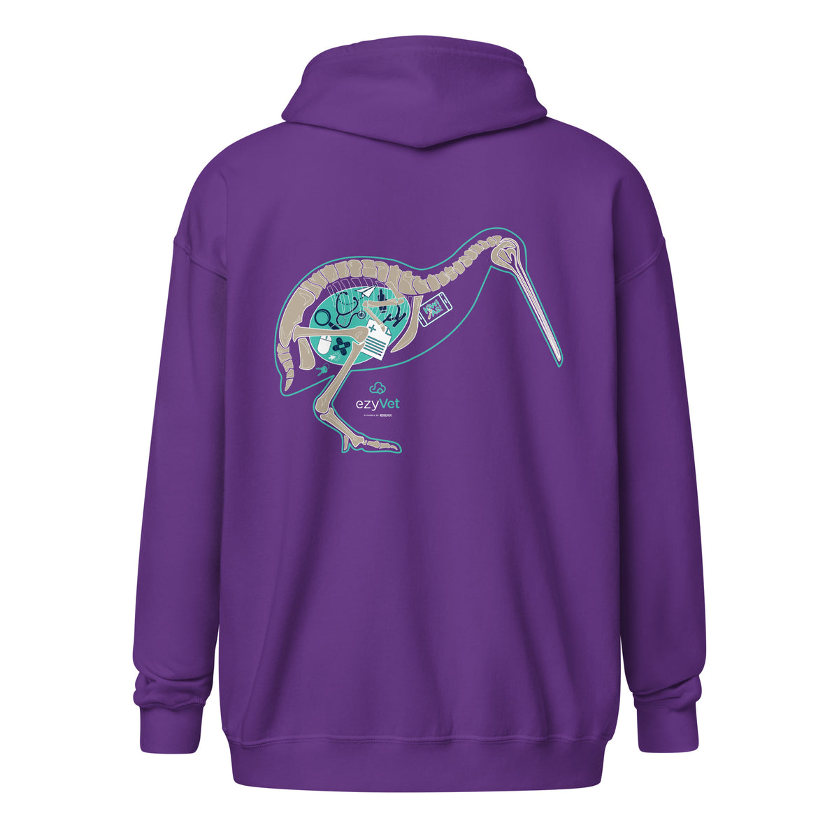 ezyVet Kiwi Unisex Zip Hoodie