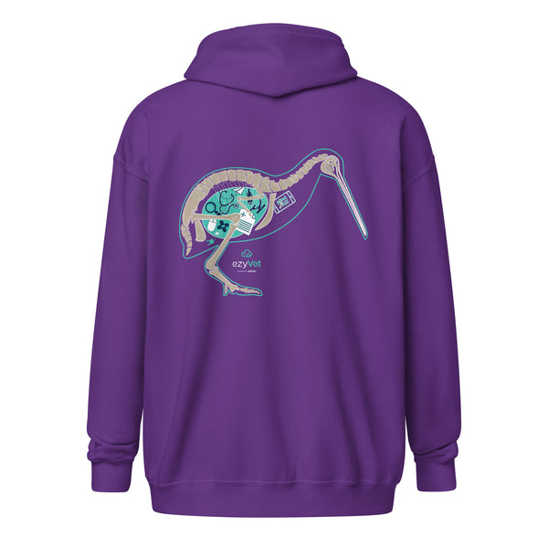 ezyVet Kiwi Unisex Zip Hoodie