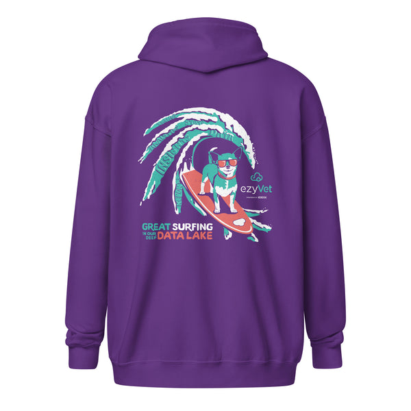 ezyVet Surf Dog Unisex zip hoodie