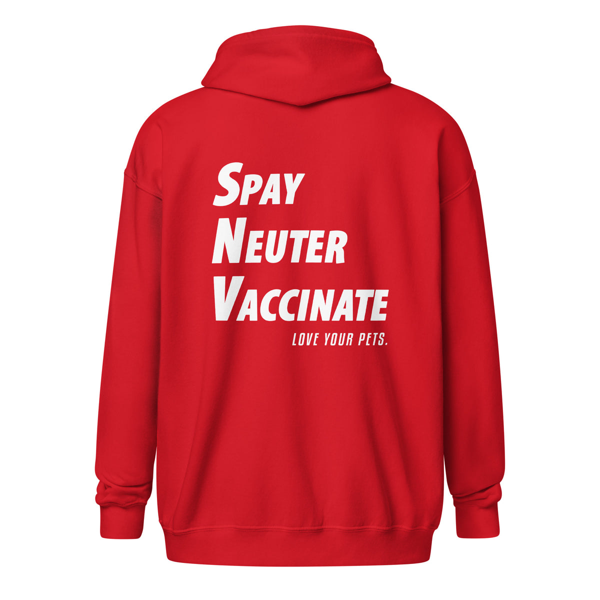 Spay, neuter, vaccinate! Love your pets Unisex zip hoodie-I love Veterinary