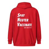 Spay, neuter, vaccinate! Love your pets Unisex zip hoodie-I love Veterinary