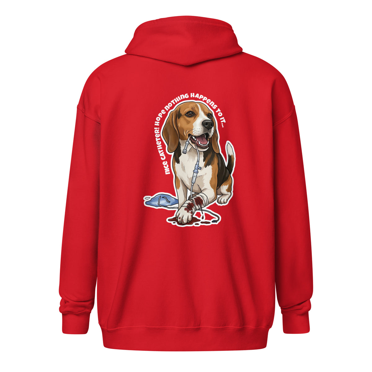 Nice catheter! Unisex Zip Hoodie-I love Veterinary
