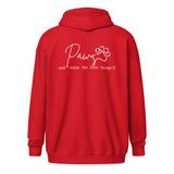 Paws and enjoy the little things Unisex Zip Hoodie-I love Veterinary
