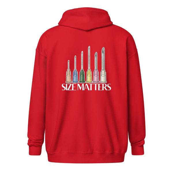 Size matters Unisex Zip Hoodie-I love Veterinary