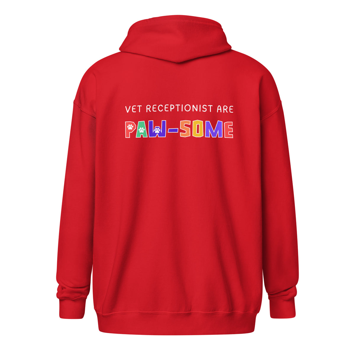Vet receptionist are paw-some Unisex Zip Hoodie-I love Veterinary