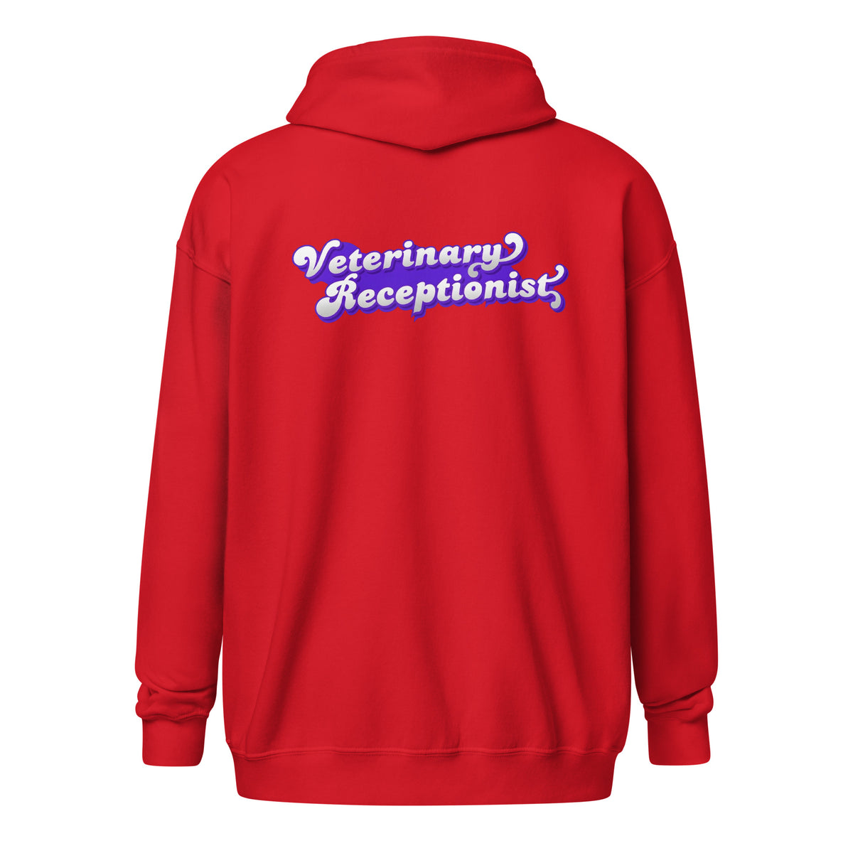 Veterinary Receptionist Unisex Zip Hoodie-I love Veterinary