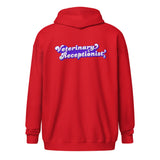 Veterinary Receptionist Unisex Zip Hoodie-I love Veterinary
