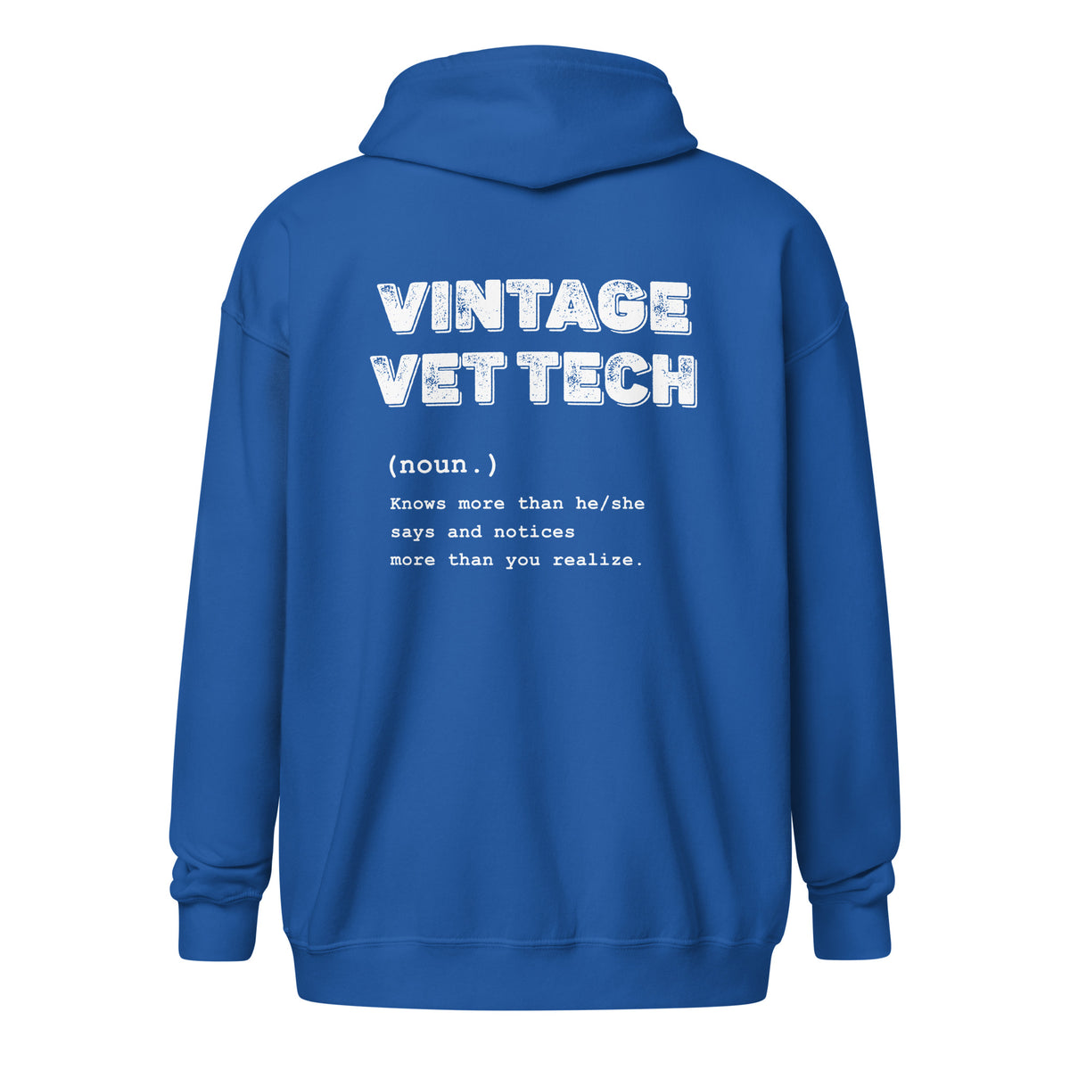 Vintage Vet Tech Unisex Zip Hoodie-Unisex Zip Hoodie | Gildan 18600-I love Veterinary