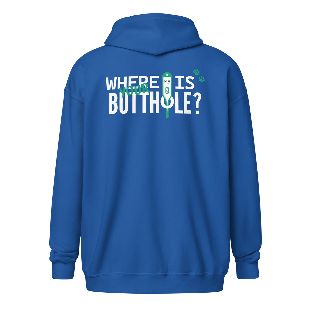 Where is your buthole Unisex heavy blend zip hoodie-Unisex Zip Hoodie | Gildan 18600-I love Veterinary