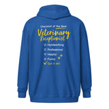 Veterinary Receptionist checklist Zip Hoodie-I love Veterinary