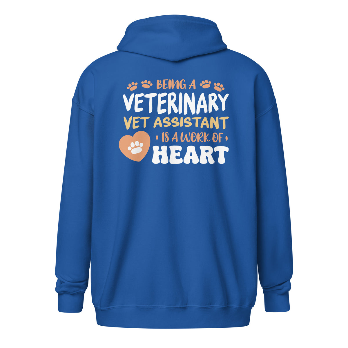 Vet Assistant, Work Of Heart Unisex Zip Hoodie-I love Veterinary
