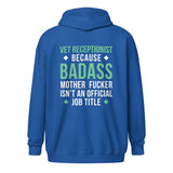 Vet Receptionist because badass mother fucker isn't an official job title Unisex Zip Hoodie-Unisex Zip Hoodie | Gildan 18600-I love Veterinary