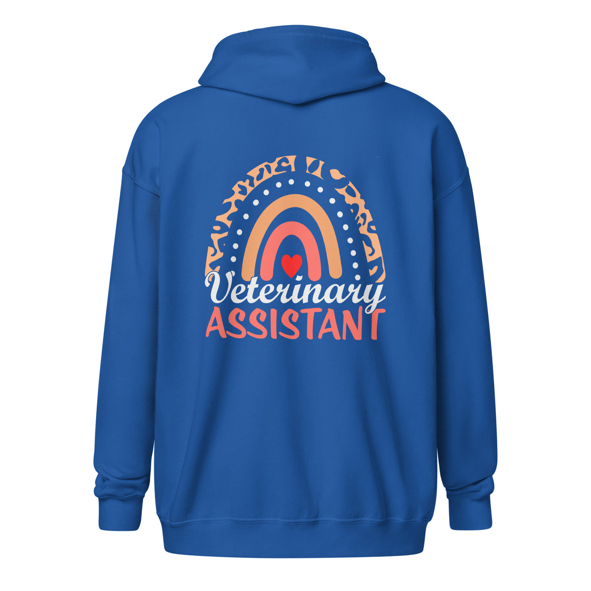 Veterinary Assistant Heart Unisex Zip Hoodie-I love Veterinary