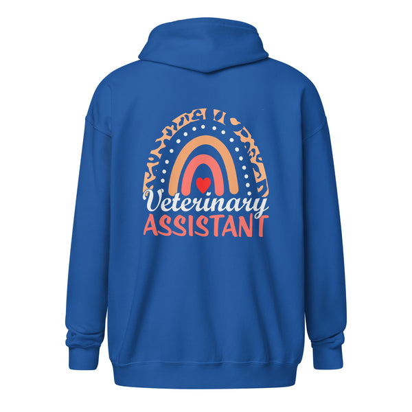 Veterinary Assistant Heart Unisex Zip Hoodie-I love Veterinary