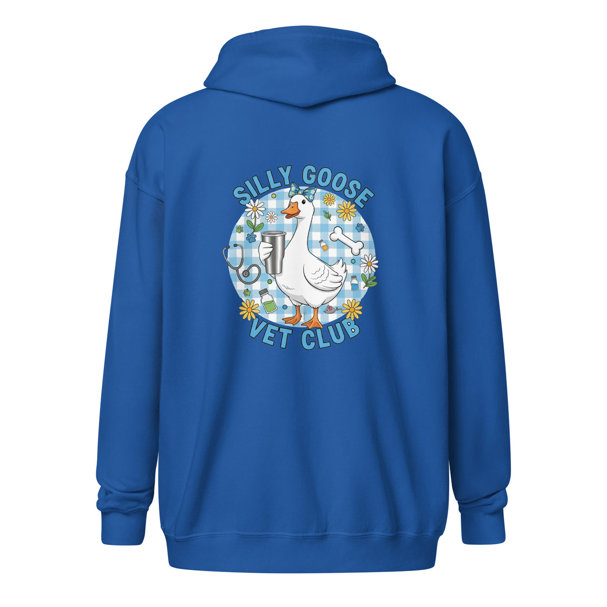Silly Goose Vet Club Unisex Zip Hoodie-I love Veterinary