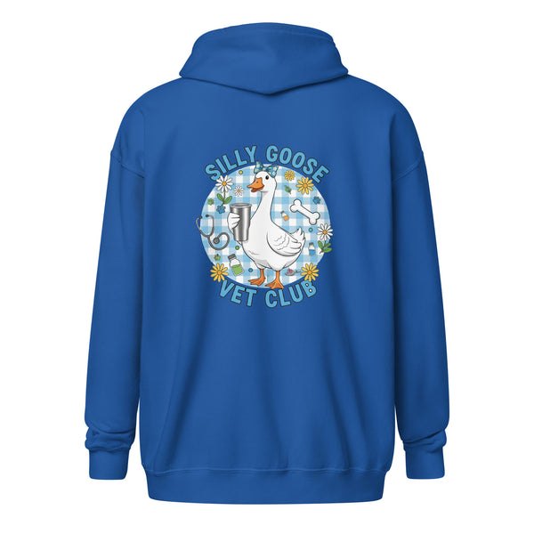 Silly Goose Vet Club Unisex Zip Hoodie-I love Veterinary
