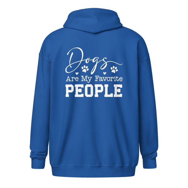 Dogs Are My Favorite People Unisex Zip Hoodie-I love Veterinary