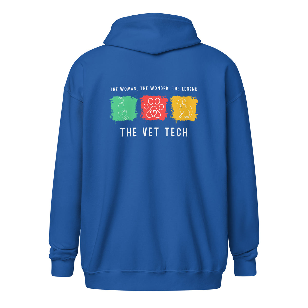 The woman, the wonder, the legend - the Vet Tech Unisex Zip Hoodie-I love Veterinary