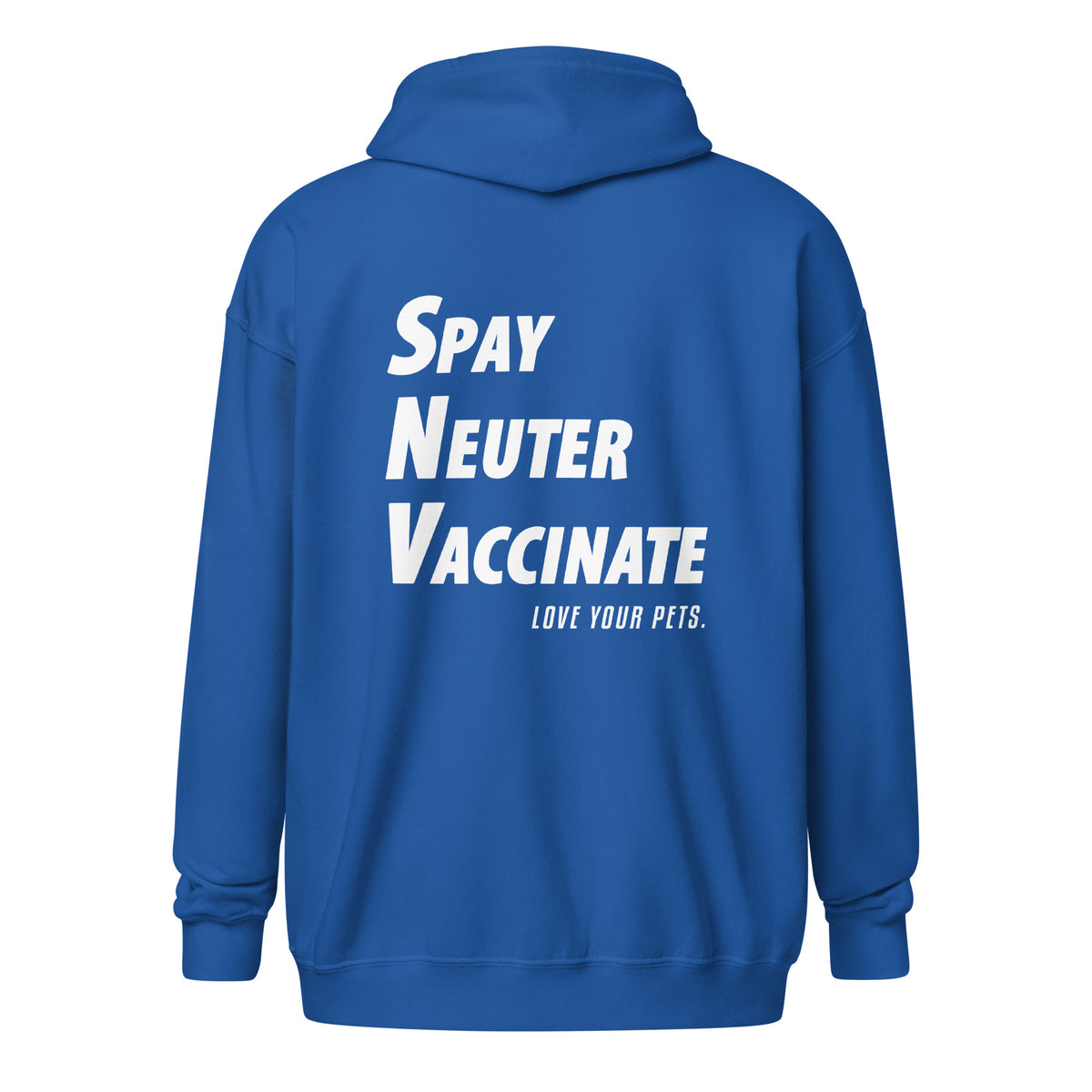 Spay, neuter, vaccinate! Love your pets Unisex zip hoodie-I love Veterinary