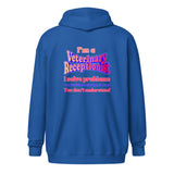 I'm a vet receptionist, I solve problems 2 Unisex Zip Hoodie-I love Veterinary