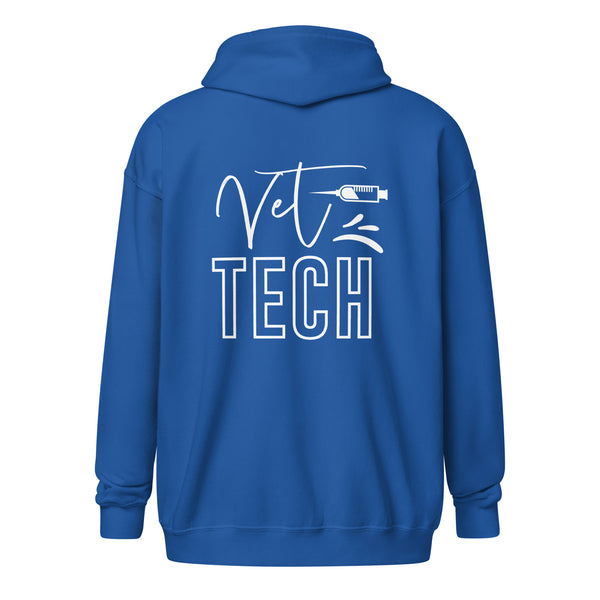 Vet Tech Needle Unisex Zip Hoodie-I love Veterinary