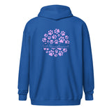 Vet Receptionist circle paws pattern Unisex Zip Hoodie-I love Veterinary