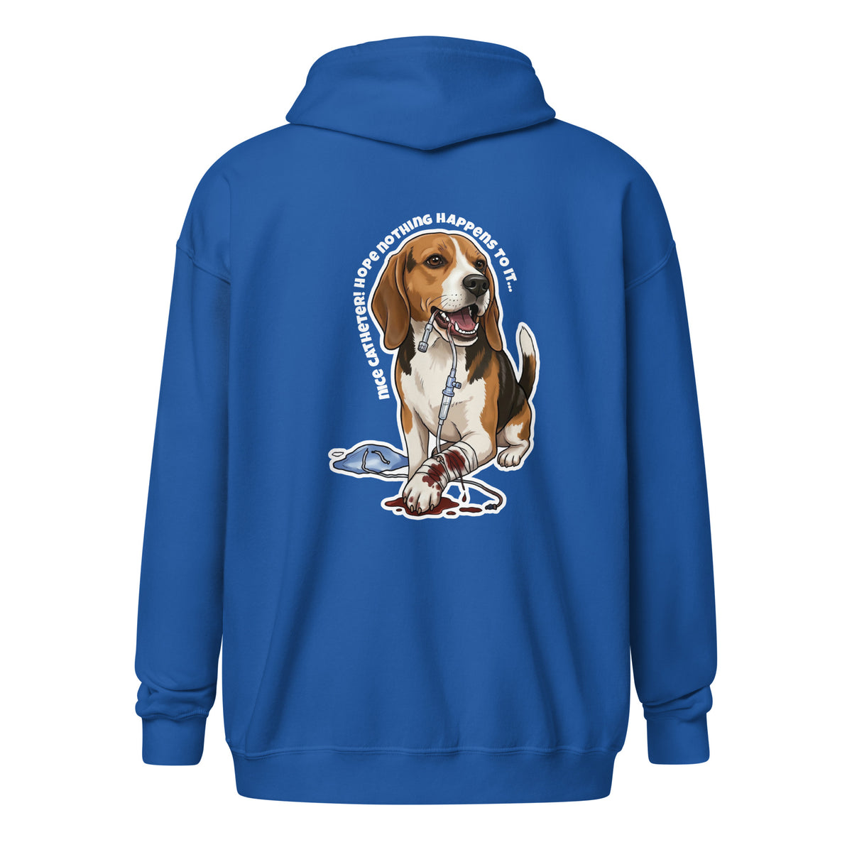 Nice catheter! Unisex Zip Hoodie-I love Veterinary