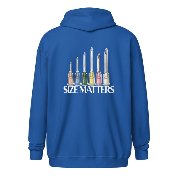 Size matters Unisex Zip Hoodie-I love Veterinary