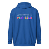 Vet receptionist are paw-some Unisex Zip Hoodie-I love Veterinary