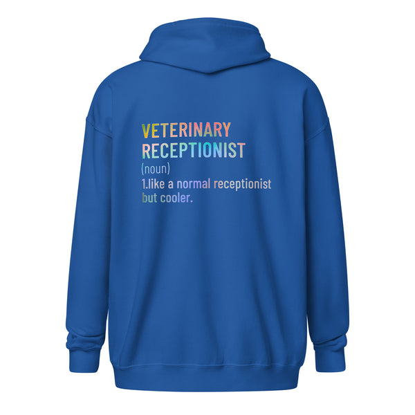 Veterinary receptionist definition Unisex Zip Hoodie-I love Veterinary
