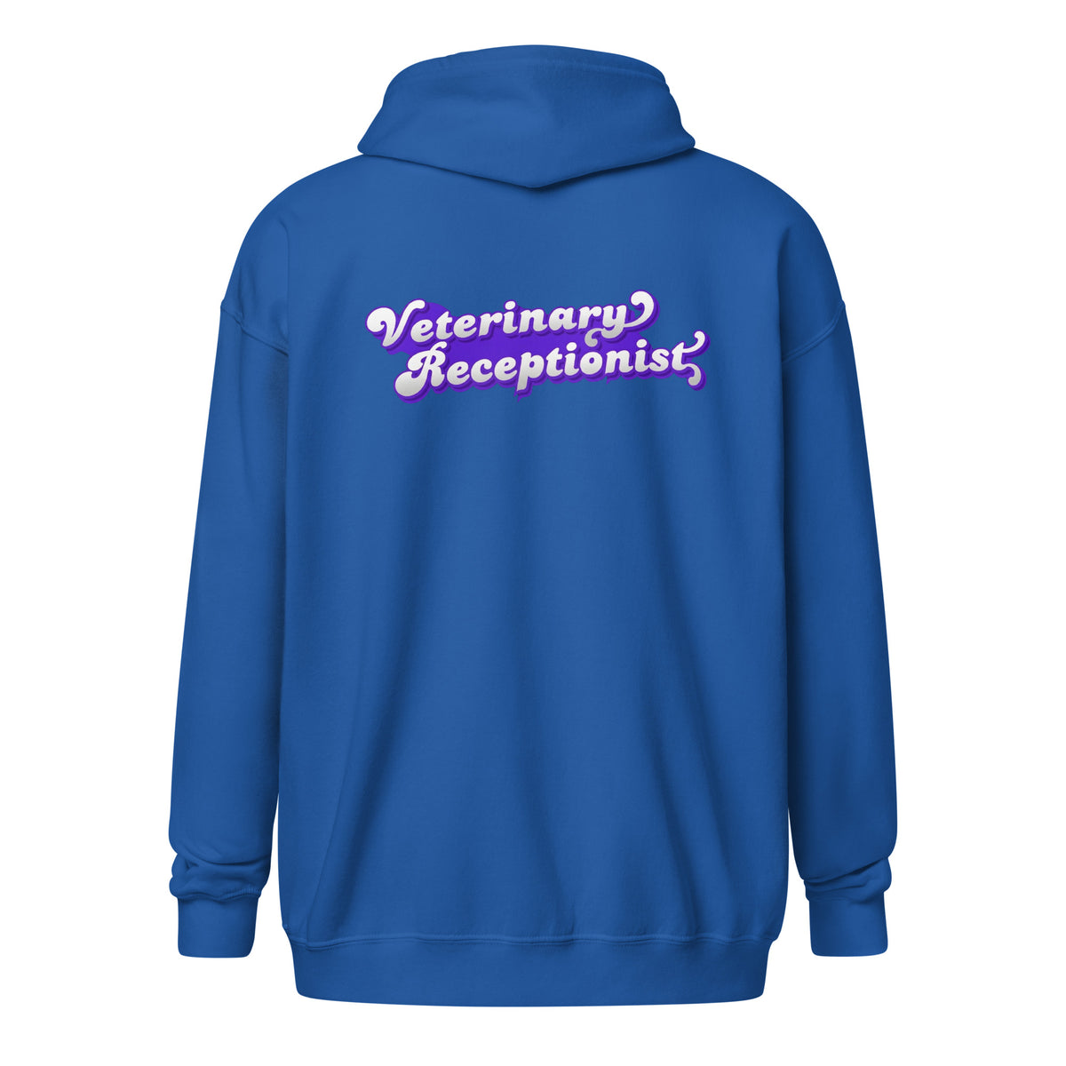 Veterinary Receptionist Unisex Zip Hoodie-I love Veterinary