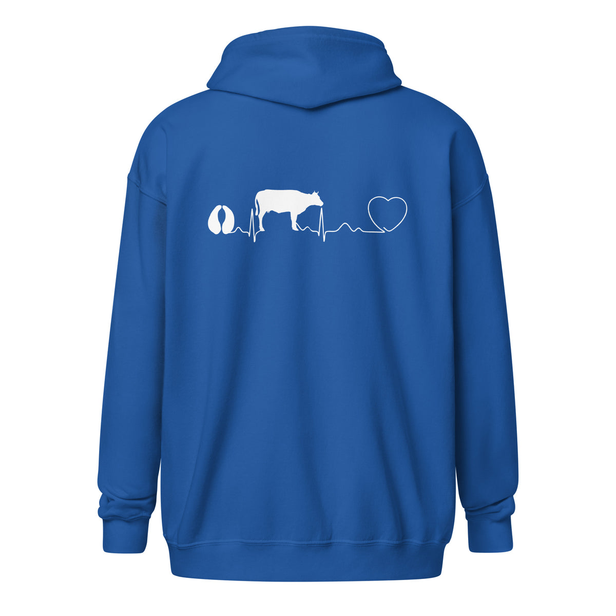 Cow pulse Unisex Zip Hoodie