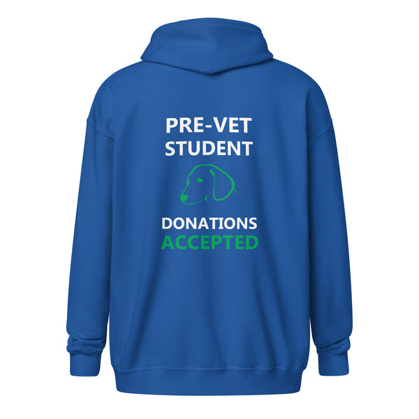 Pre - Vet Student Unisex Zip Hoodie