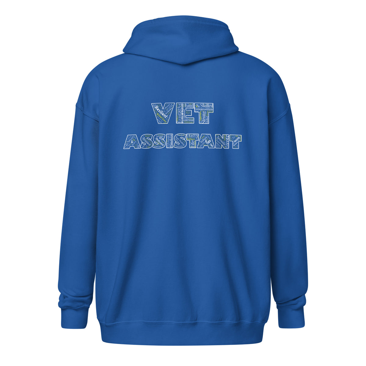 Vet Assistant Typography Unisex Zip Hoodie