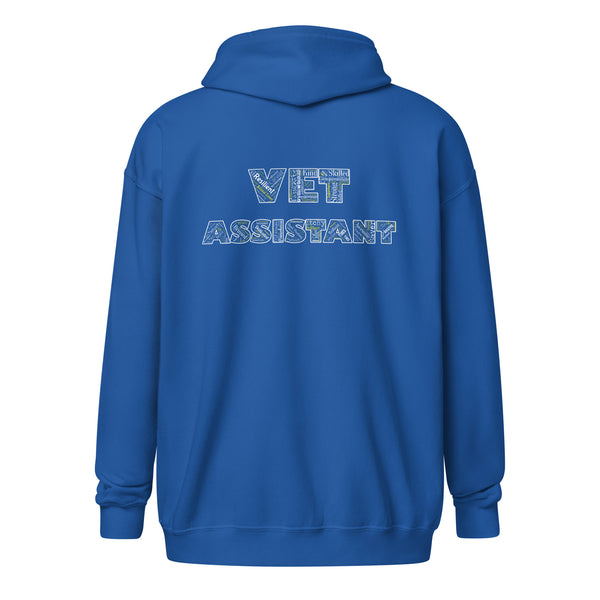 Vet Assistant Typography Unisex Zip Hoodie