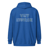Vet Nurse Typography Unisex Zip Hoodie