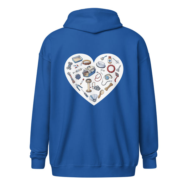 Veterinary Heart Unisex Zip Hoodie