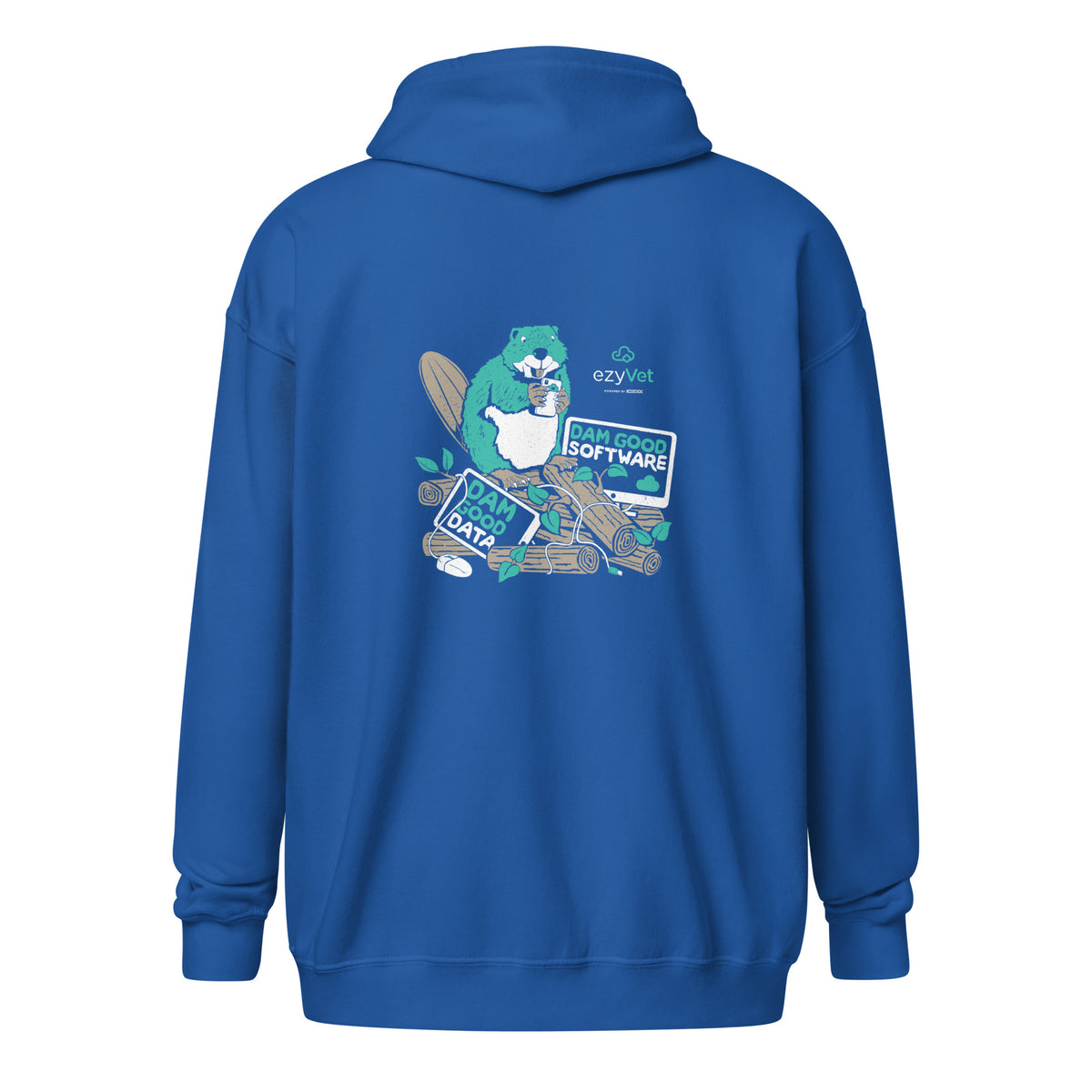 ezyVet Beaver Unisex zip hoodie
