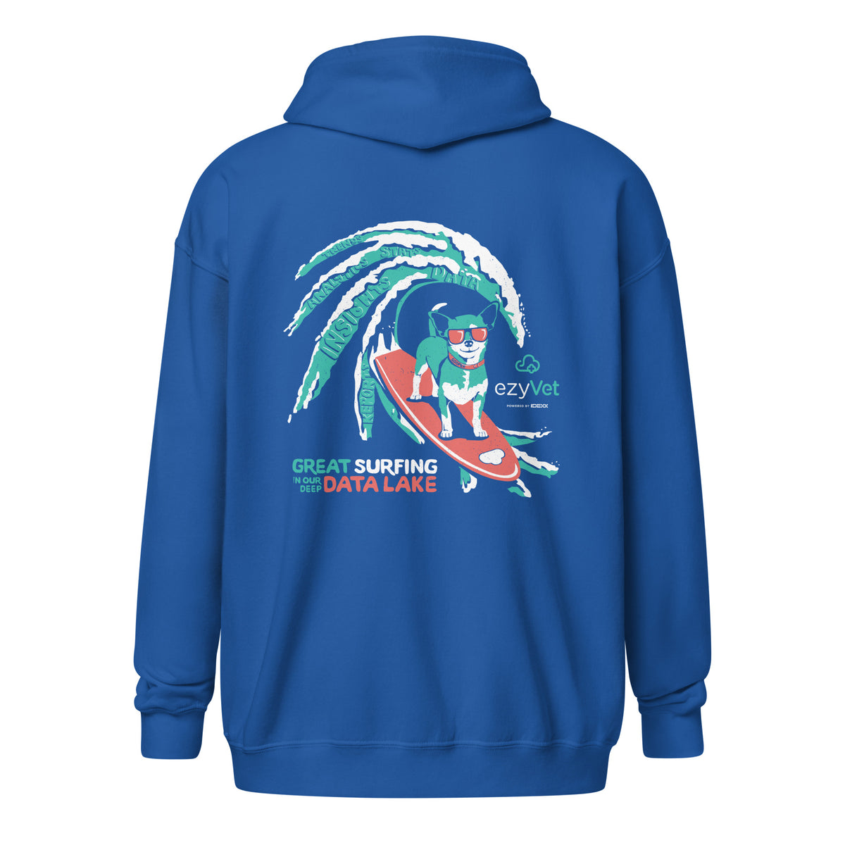 ezyVet Surf Dog Unisex zip hoodie