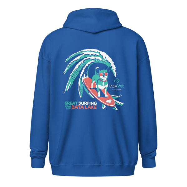 ezyVet Surf Dog Unisex zip hoodie