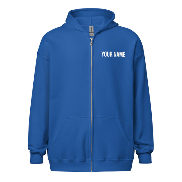 Personalize with your name - Love Dog and Cat Unisex heavy blend zip hoodie-Heavy Blend Adult Zip Hoodie | Gildan G18600-I love Veterinary