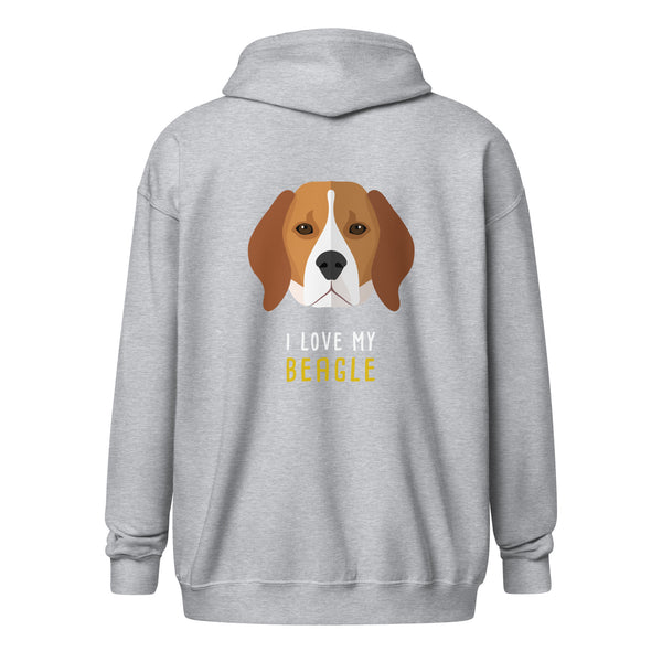 I love my Beagle Unisex Zip Hoodie-I love Veterinary