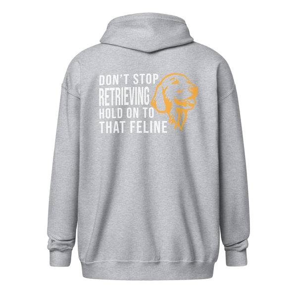 Don't stop retrieving Unisex Zip Hoodie-Unisex Zip Hoodie | Gildan 18600-I love Veterinary