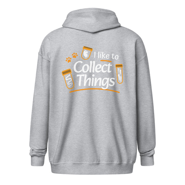 I like to collect things Unisex heavy blend zip hoodie-Unisex Zip Hoodie | Gildan 18600-I love Veterinary